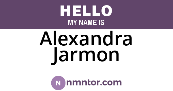 Alexandra Jarmon