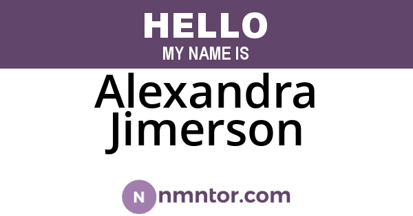 Alexandra Jimerson