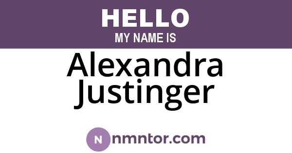 Alexandra Justinger