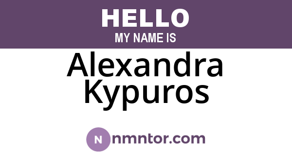 Alexandra Kypuros