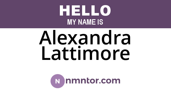 Alexandra Lattimore