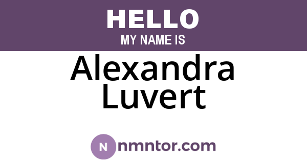 Alexandra Luvert