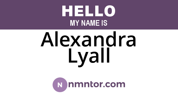 Alexandra Lyall