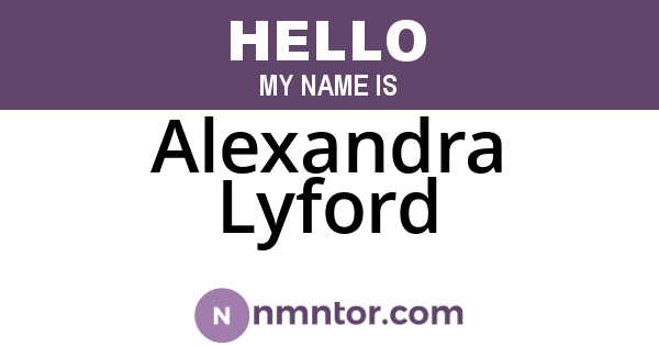 Alexandra Lyford