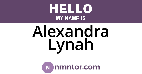 Alexandra Lynah