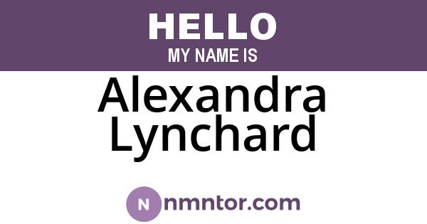 Alexandra Lynchard
