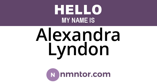 Alexandra Lyndon