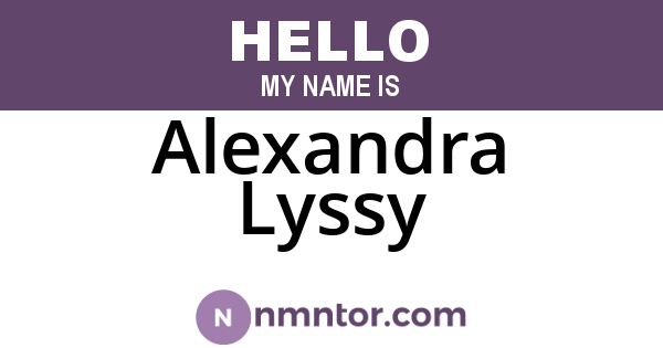 Alexandra Lyssy