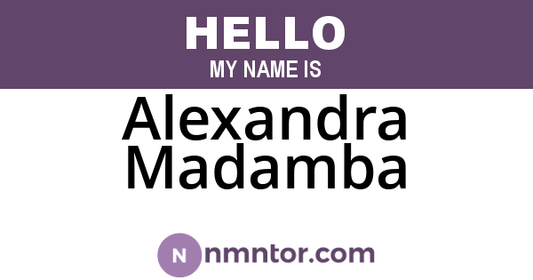 Alexandra Madamba