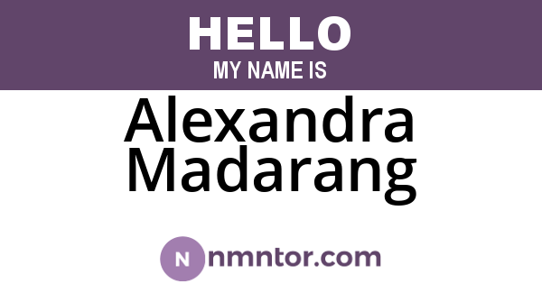 Alexandra Madarang