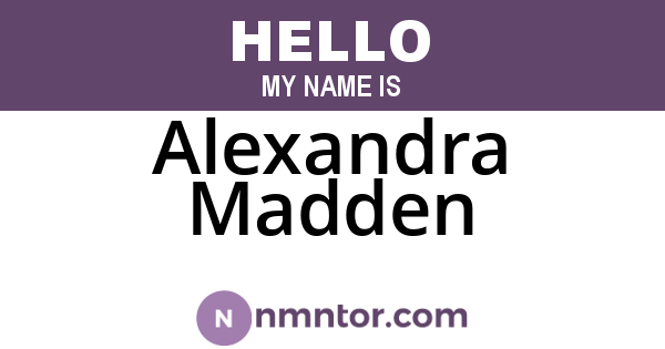 Alexandra Madden