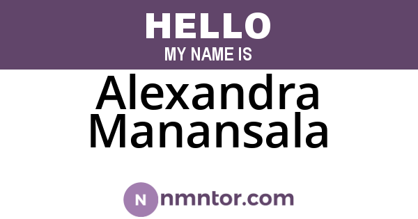Alexandra Manansala