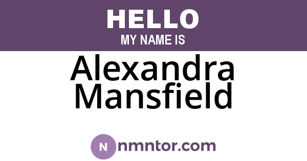 Alexandra Mansfield