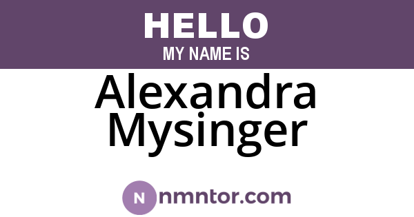 Alexandra Mysinger