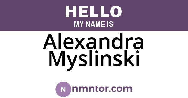 Alexandra Myslinski