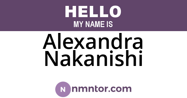 Alexandra Nakanishi