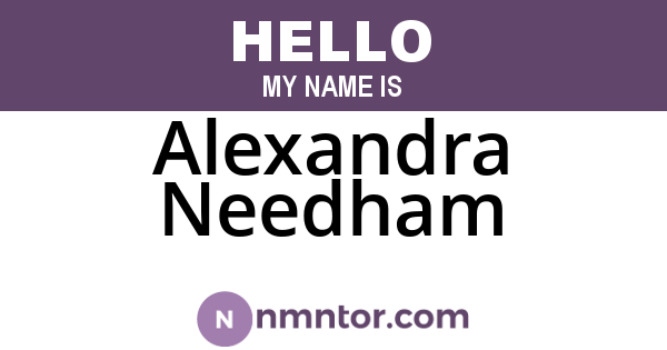 Alexandra Needham