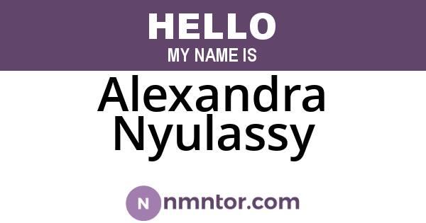 Alexandra Nyulassy