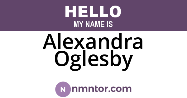 Alexandra Oglesby