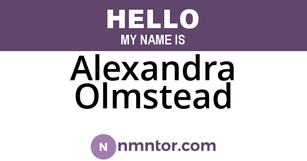 Alexandra Olmstead