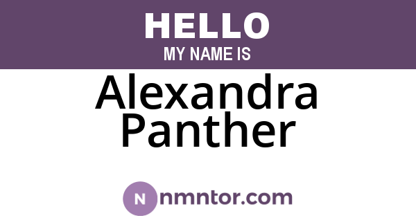 Alexandra Panther