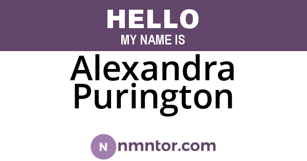 Alexandra Purington