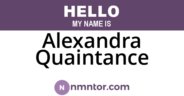 Alexandra Quaintance