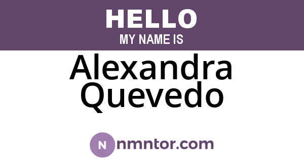 Alexandra Quevedo