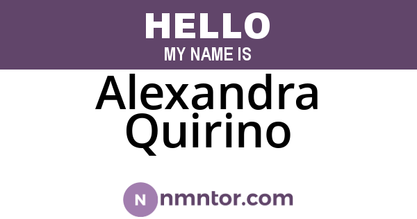 Alexandra Quirino