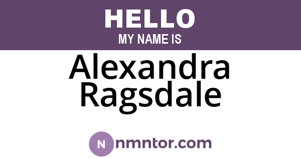 Alexandra Ragsdale