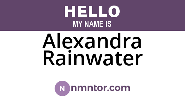 Alexandra Rainwater