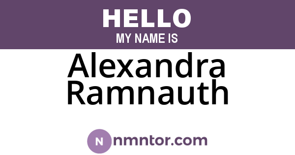 Alexandra Ramnauth