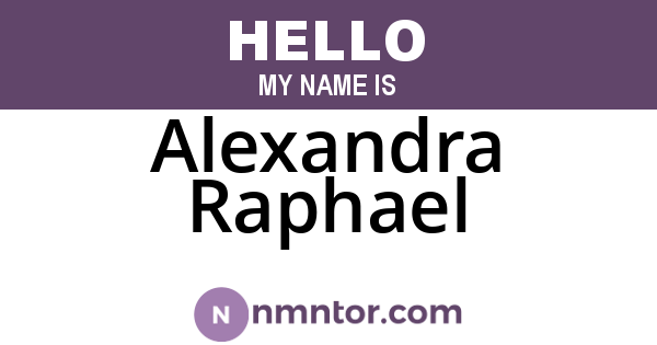 Alexandra Raphael