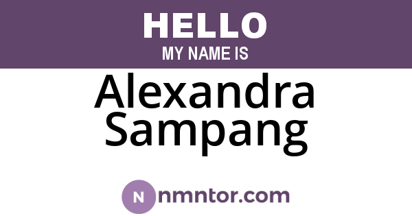 Alexandra Sampang