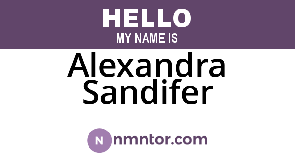 Alexandra Sandifer