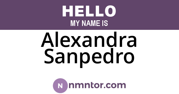 Alexandra Sanpedro