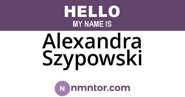 Alexandra Szypowski