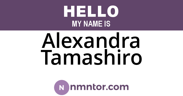 Alexandra Tamashiro