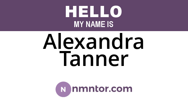 Alexandra Tanner