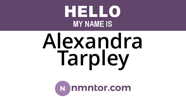 Alexandra Tarpley