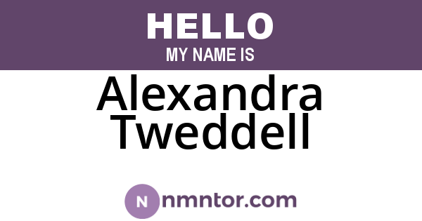 Alexandra Tweddell