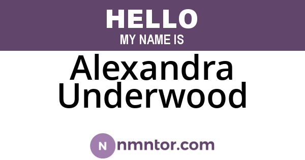 Alexandra Underwood