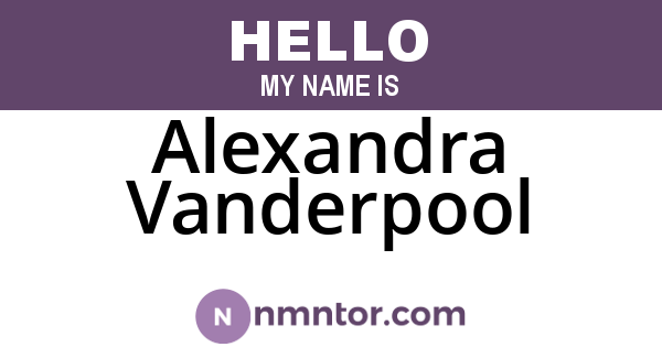 Alexandra Vanderpool