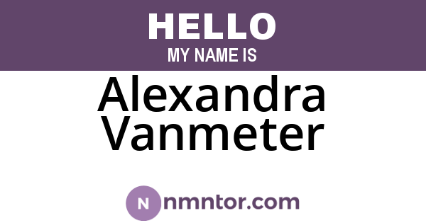 Alexandra Vanmeter