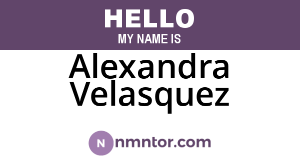 Alexandra Velasquez