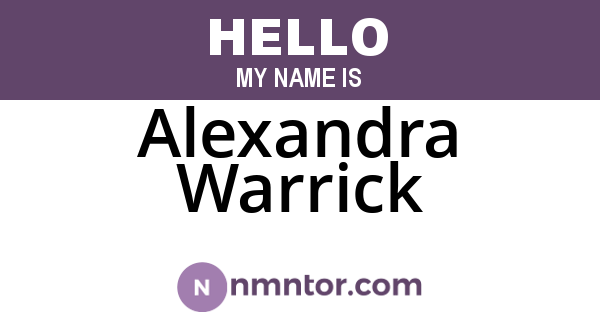 Alexandra Warrick