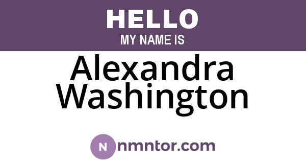 Alexandra Washington
