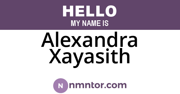 Alexandra Xayasith