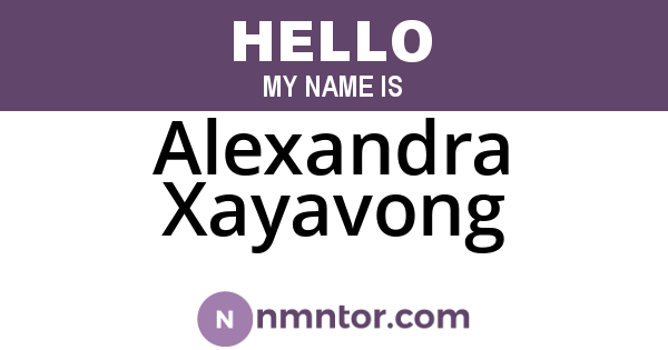 Alexandra Xayavong