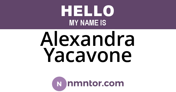 Alexandra Yacavone